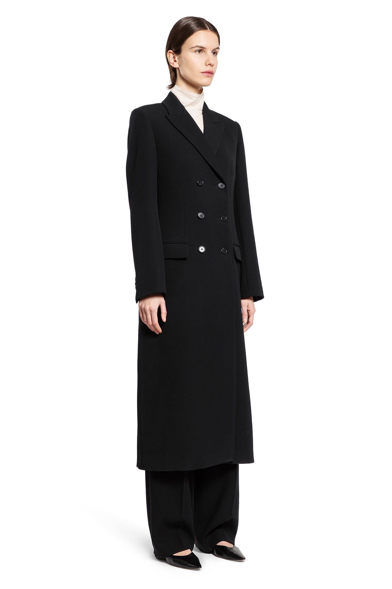 THE ROW WOMAN BLACK COATS