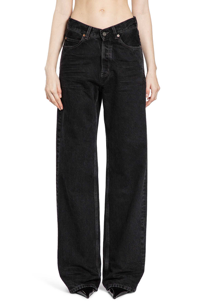 V-Waist Long Baggy Jeans