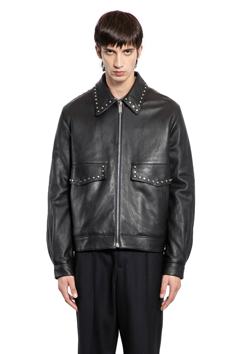 Studded Leather Aviator Jacket - Antonioli.eu
