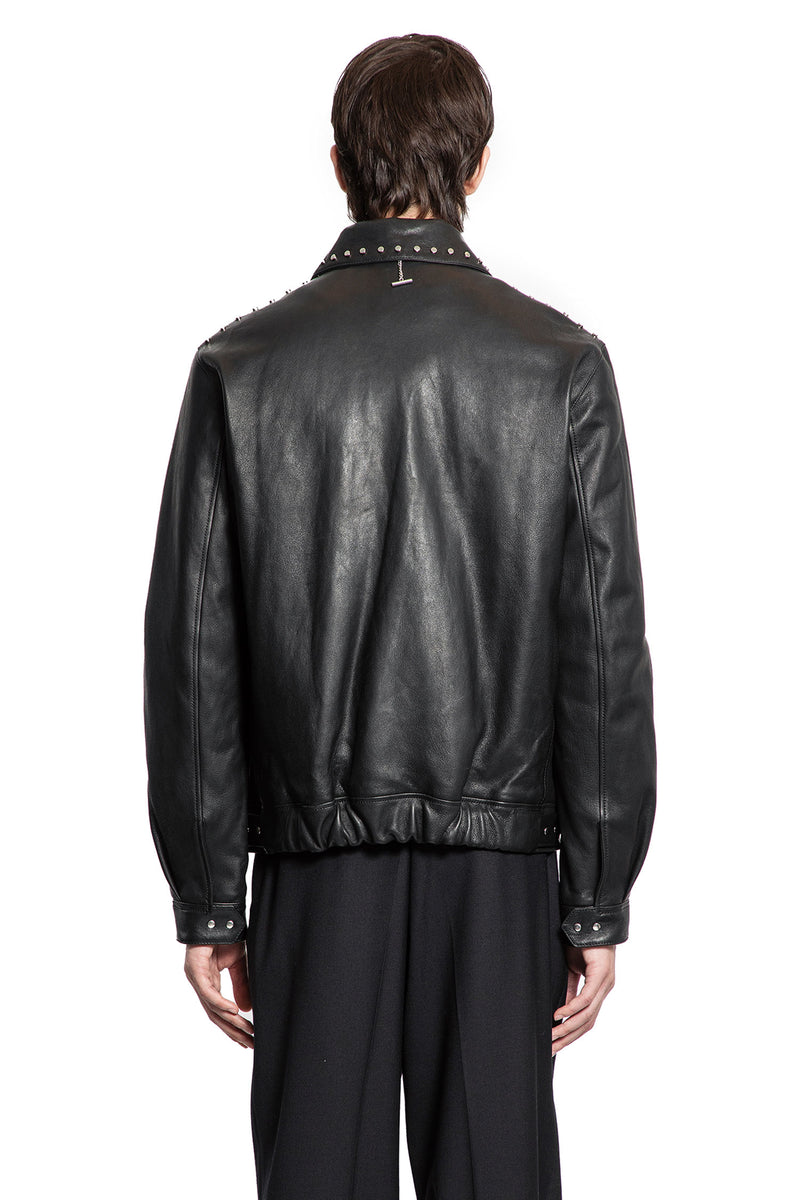 Studded Leather Aviator Jacket - Antonioli.eu