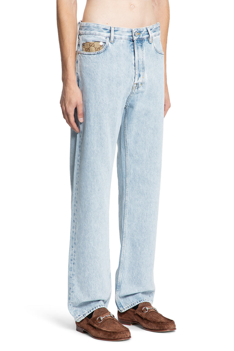 Denim and GG Canvas 5 Pocket Jeans - Antonioli.eu
