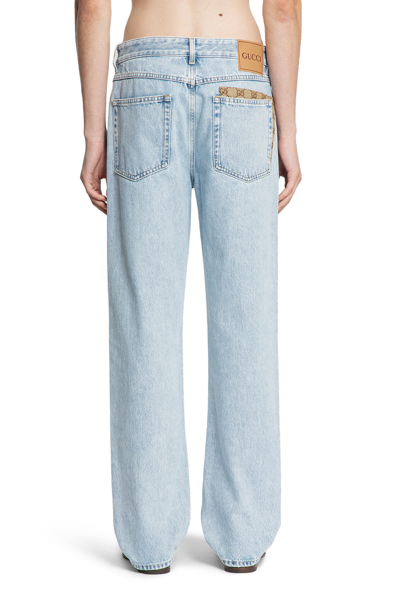 Denim and GG Canvas 5 Pocket Jeans - Antonioli.eu