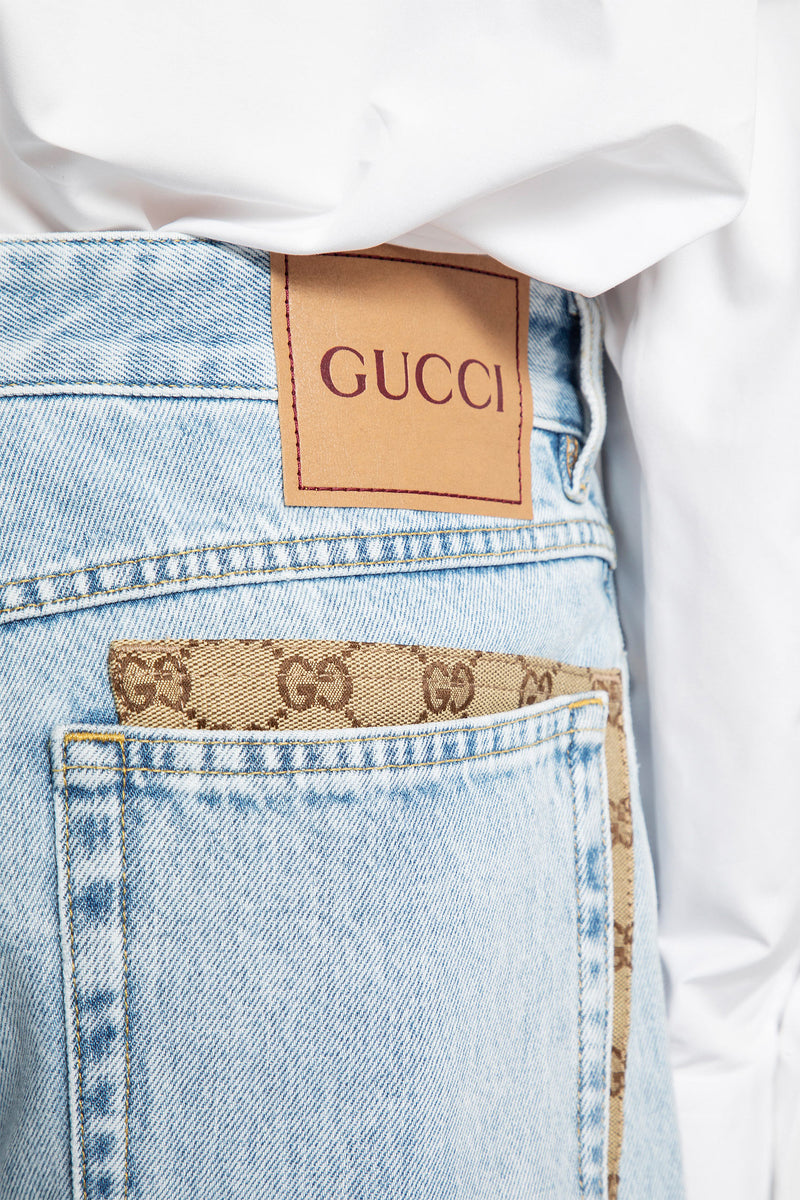 Denim and GG Canvas 5 Pocket Jeans - Antonioli.eu