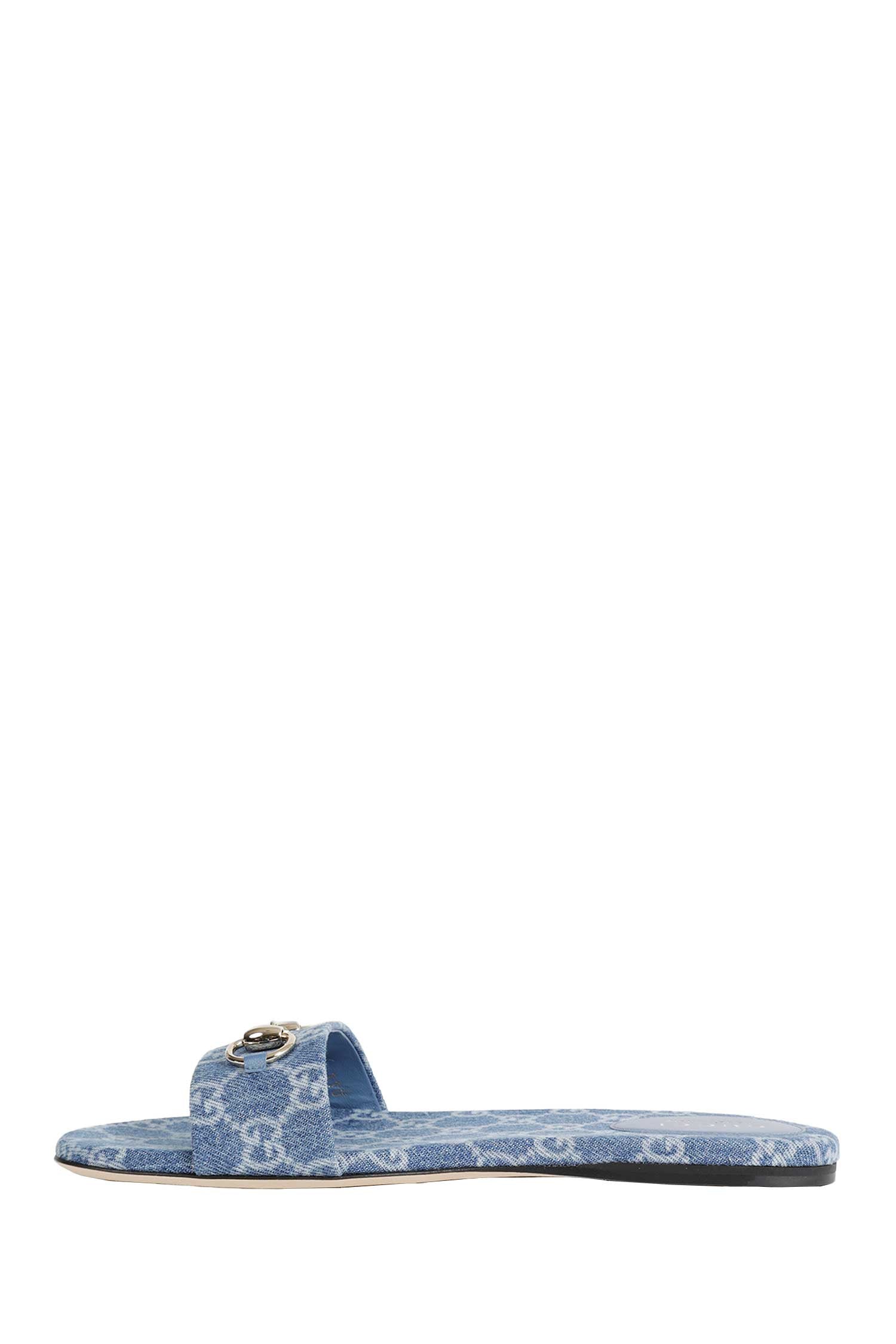 Jacquard Denim Slides