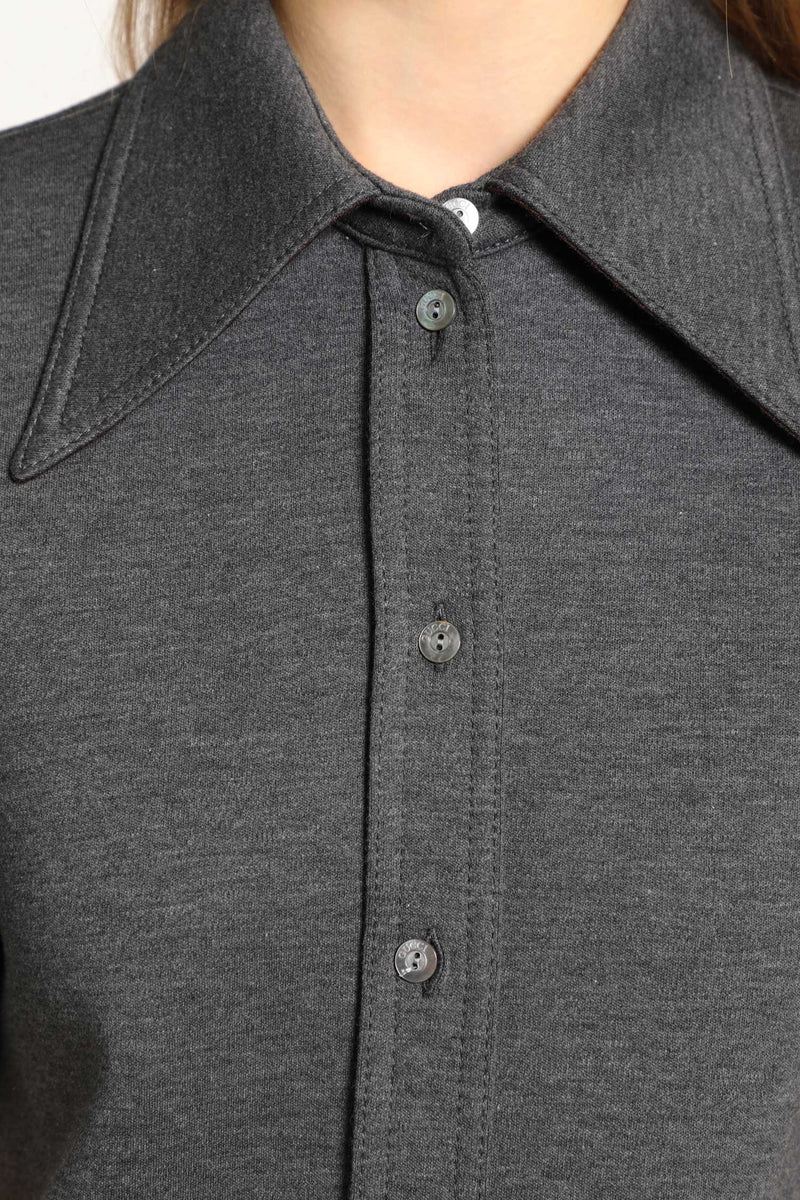 Wool Cotton Jersey Short Sleeve Shirt