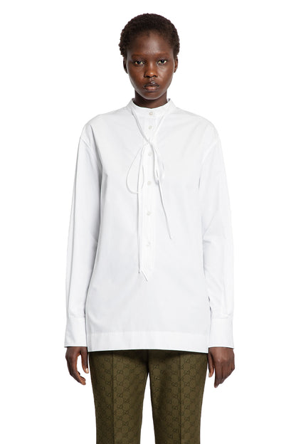 Half-Button Shirt in Heavy Cotton Poplin