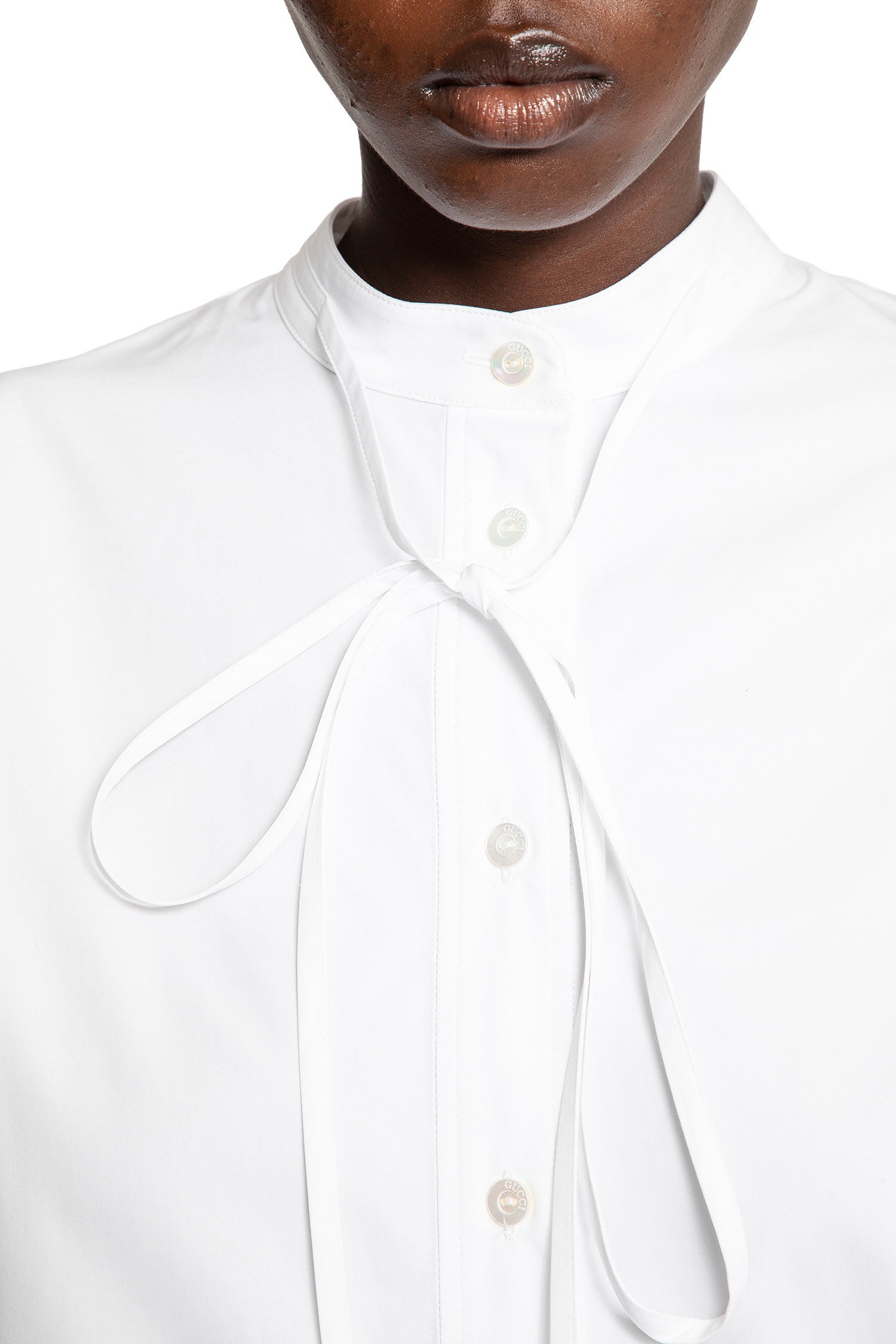 Half-Button Shirt in Heavy Cotton Poplin