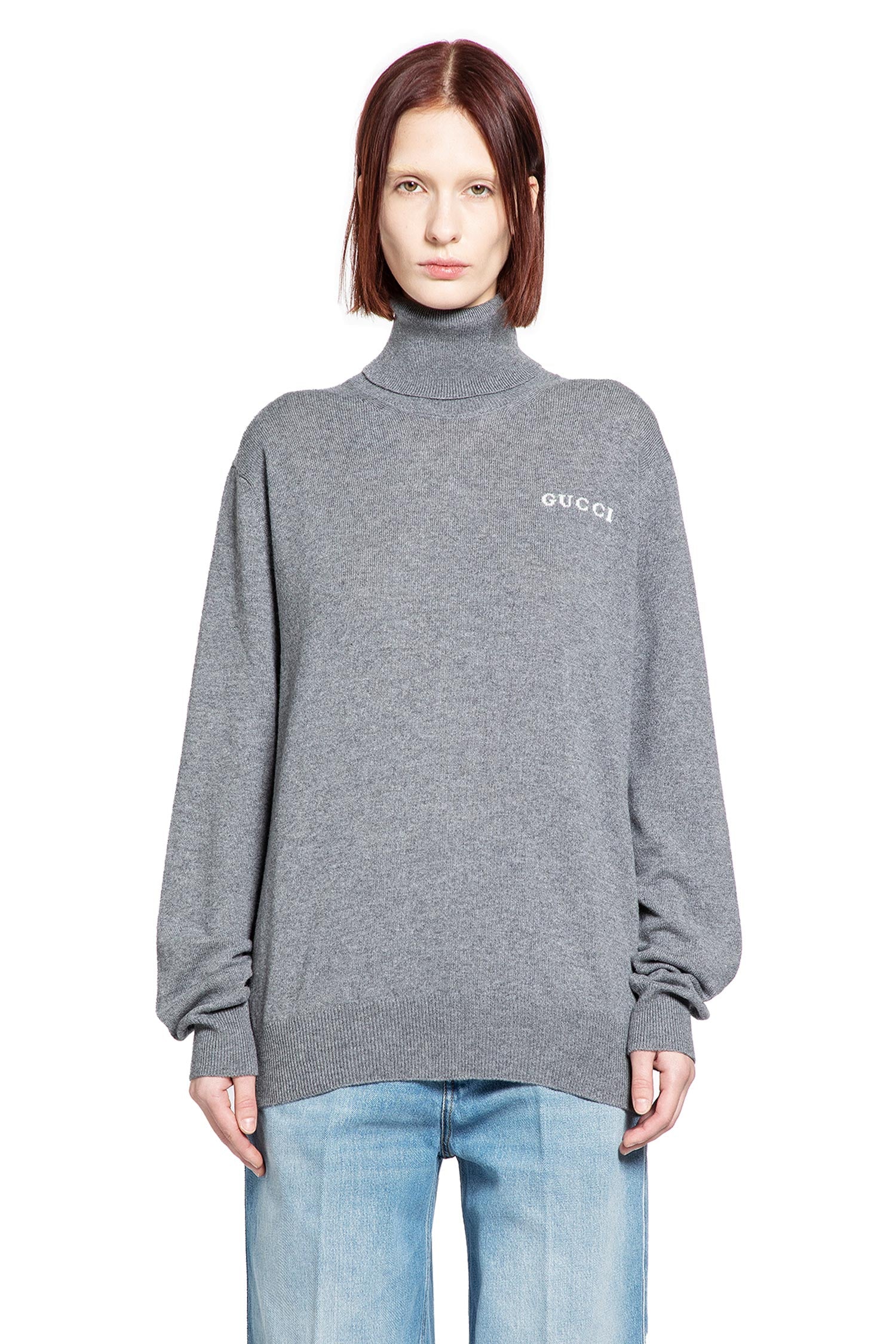 Cashmere Logo Turtleneck Sweater