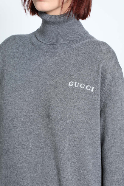 Cashmere Logo Turtleneck Sweater