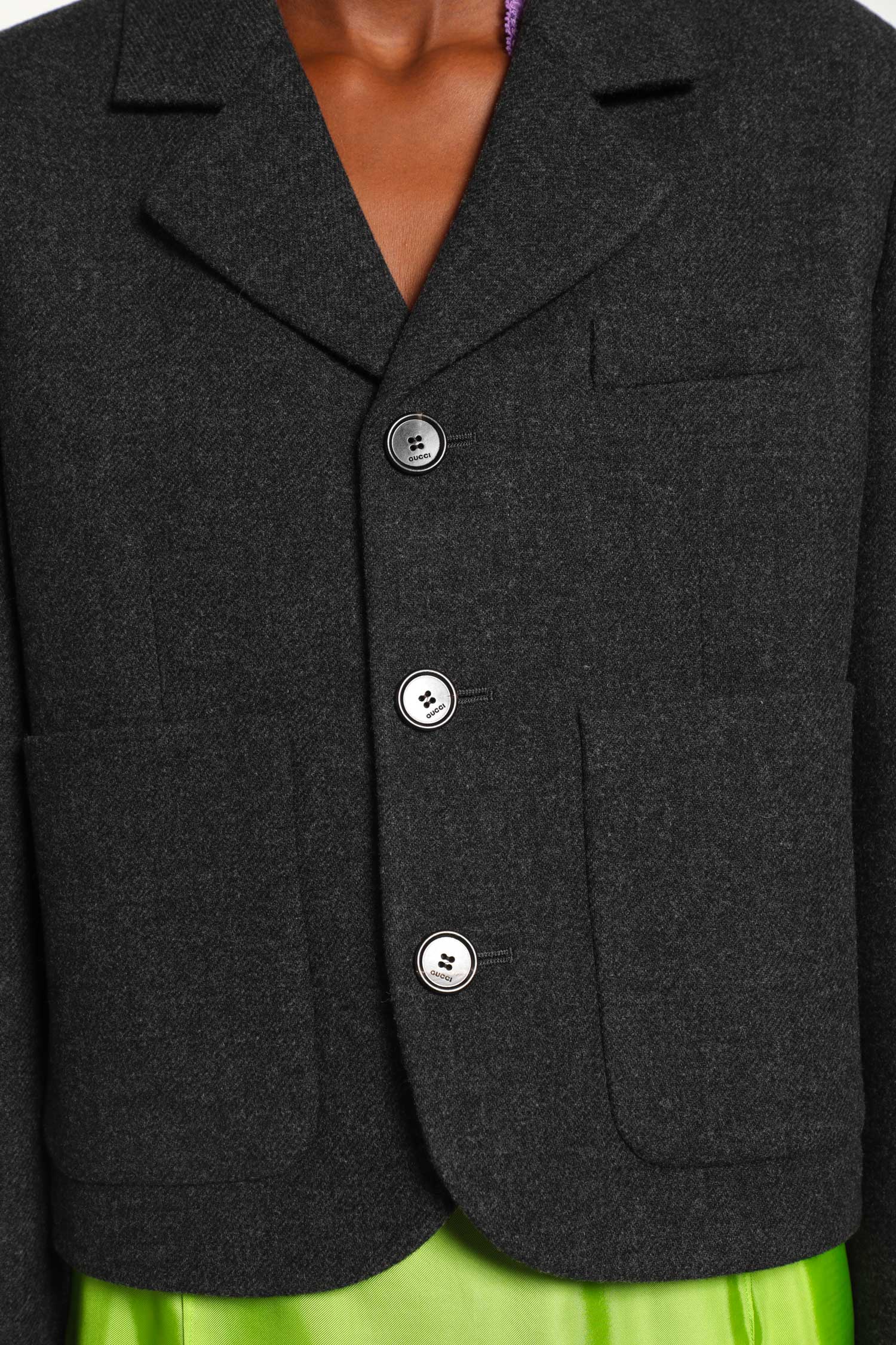 Cropped Wool Blazer