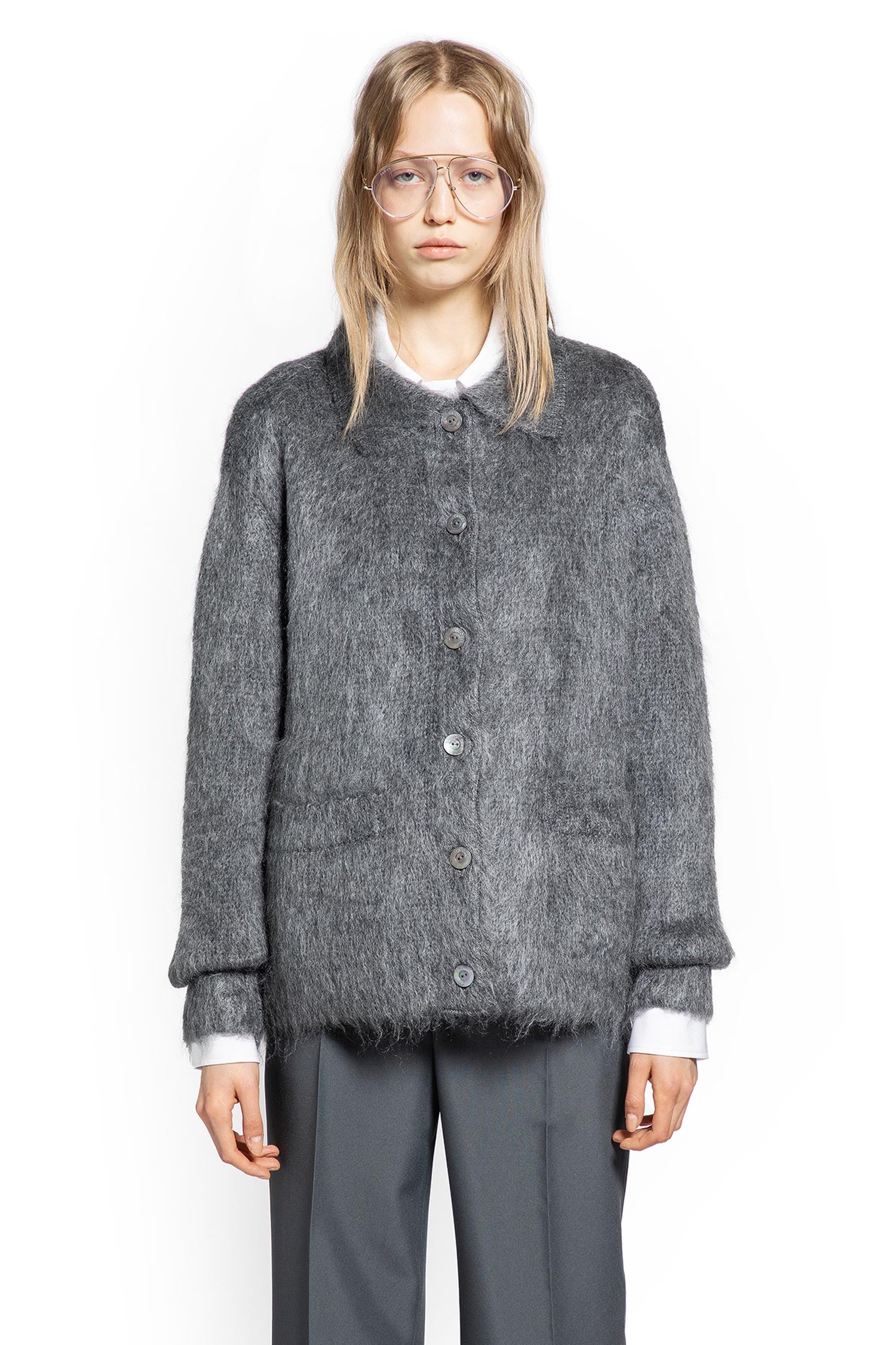 Brushed Extra Fine Mohair Cardigan
