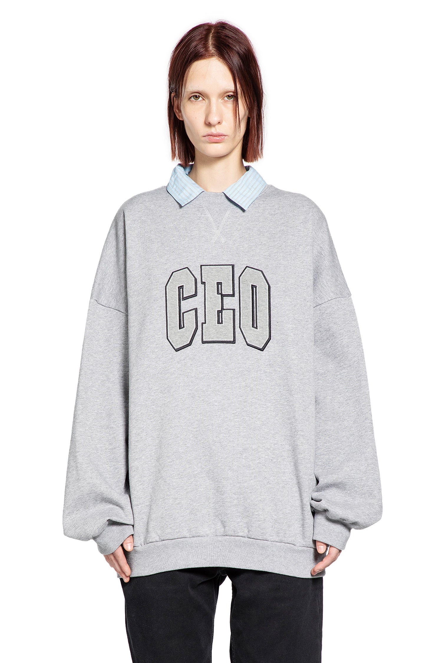 CEO Team Logo Shirt Collar Sweatshirt