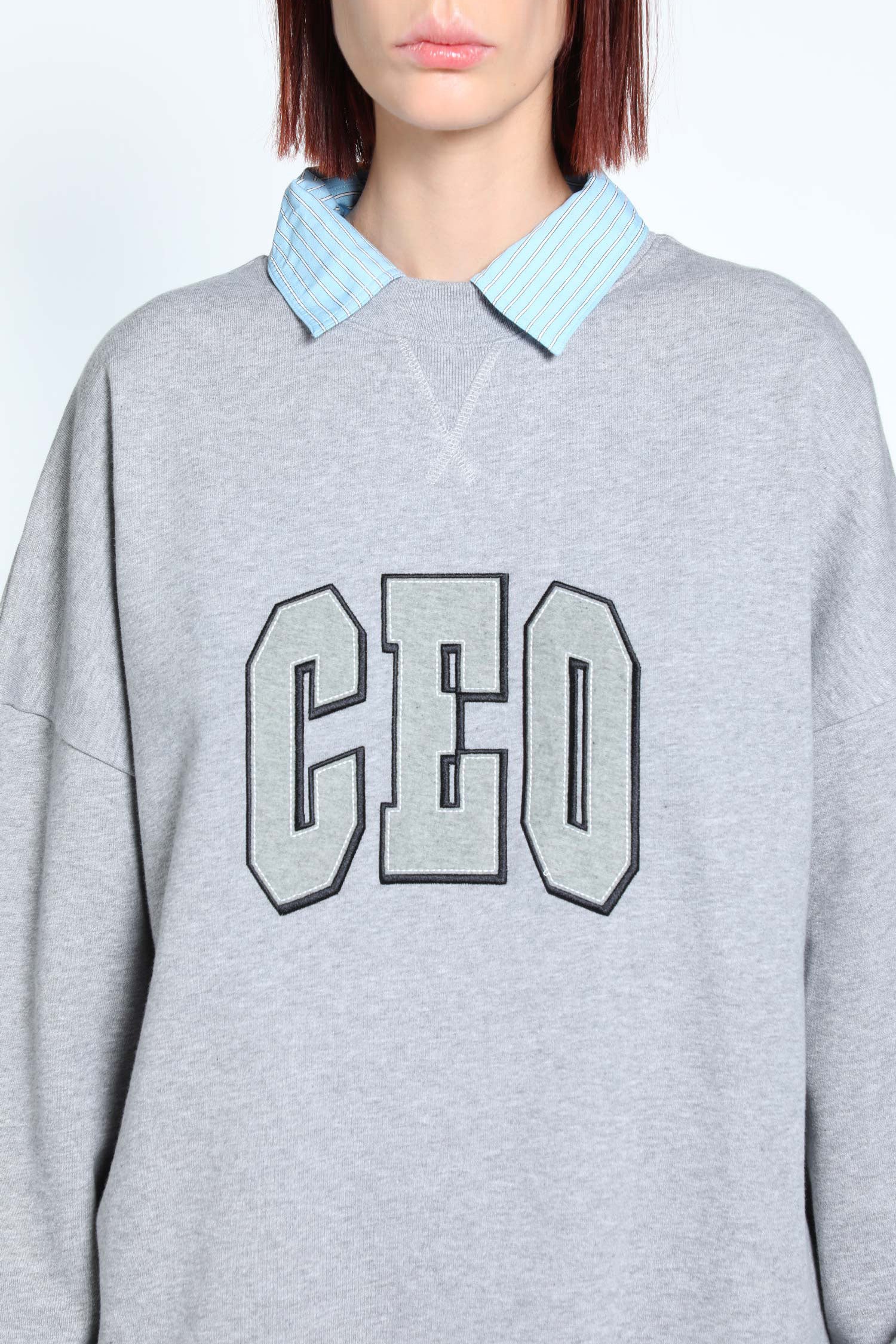 CEO Team Logo Shirt Collar Sweatshirt
