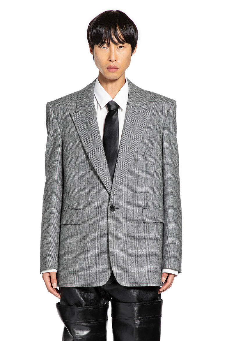 Blazer in Prince of Wales Wool Flannel