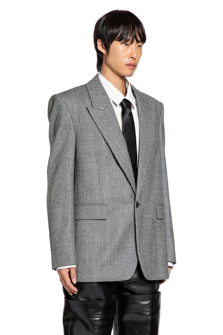 Blazer in Prince of Wales Wool Flannel