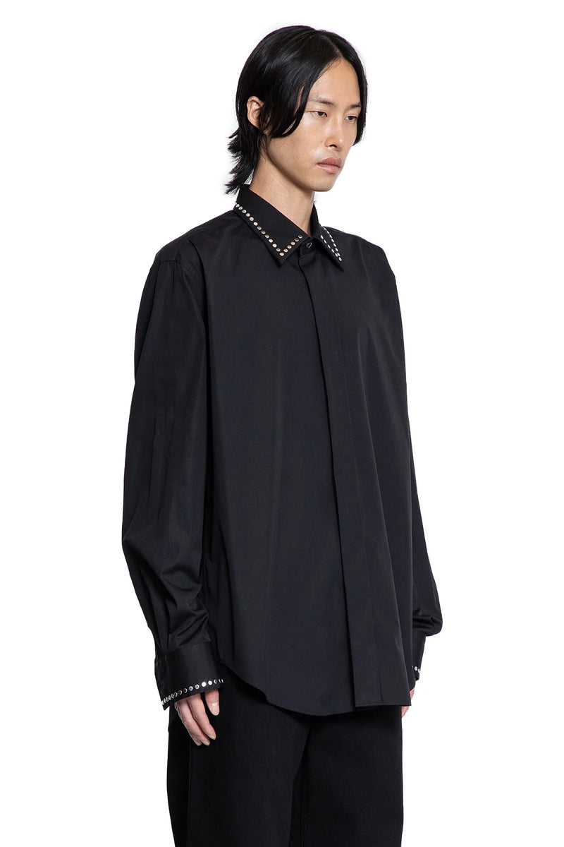 Studded Cotton Poplin Shirt - Antonioli.eu