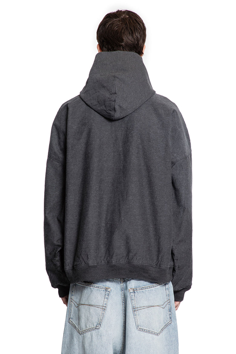 BALENCIAGA Trompe L'Oeil Hoodie in Cotton Denim man