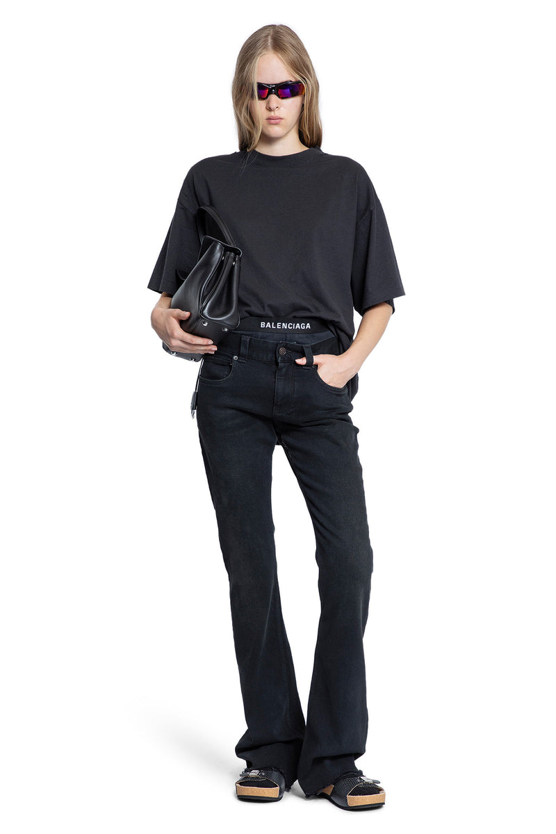 Slim Fit Bootcut Pants in Cotton Denim - Antonioli.eu