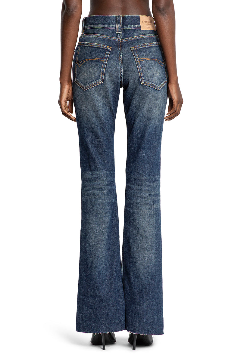Slim Fit Bootcut Pants in Cotton Denim - Antonioli.eu