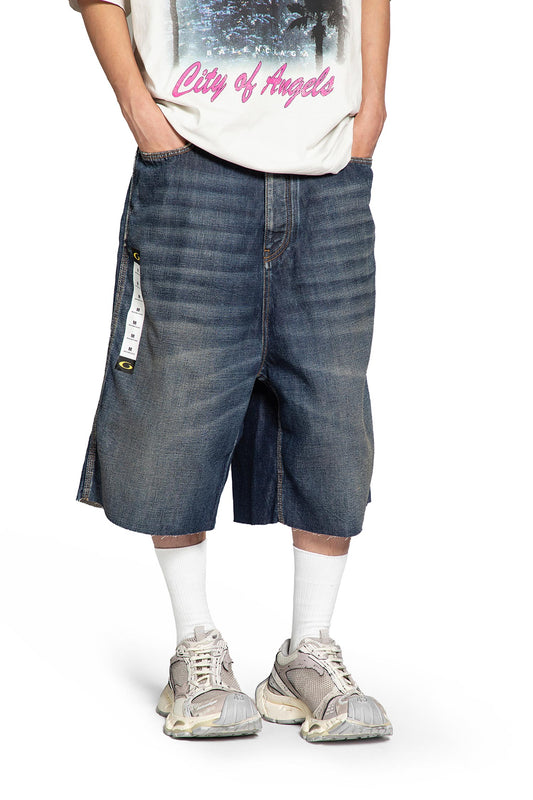 Loop Sports Icon Sticker Denim Shorts - Antonioli.eu