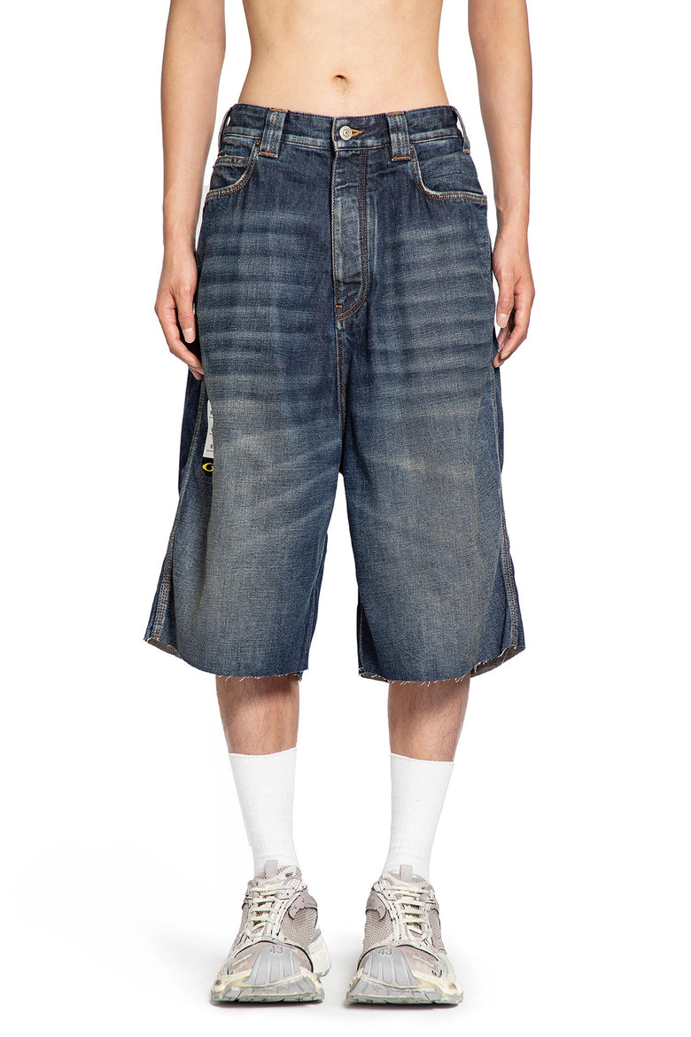 Loop Sports Icon Sticker Denim Shorts