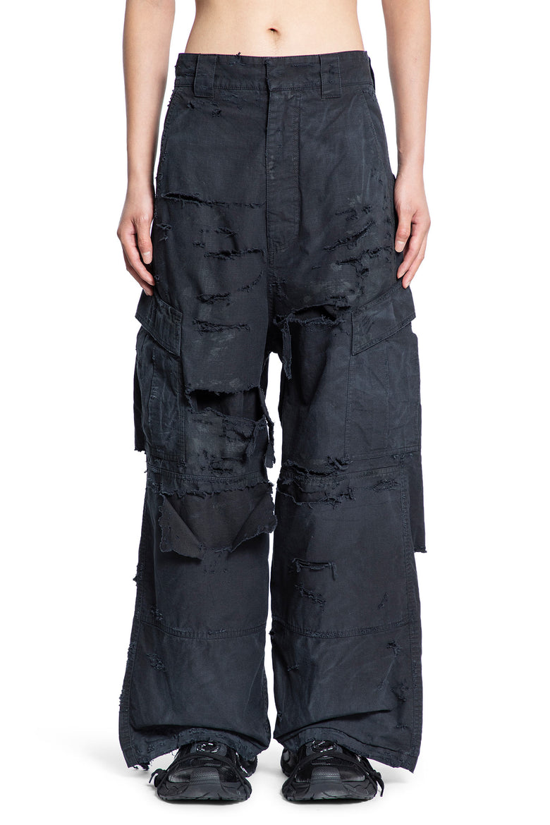 Distressed Large Cargo Pants