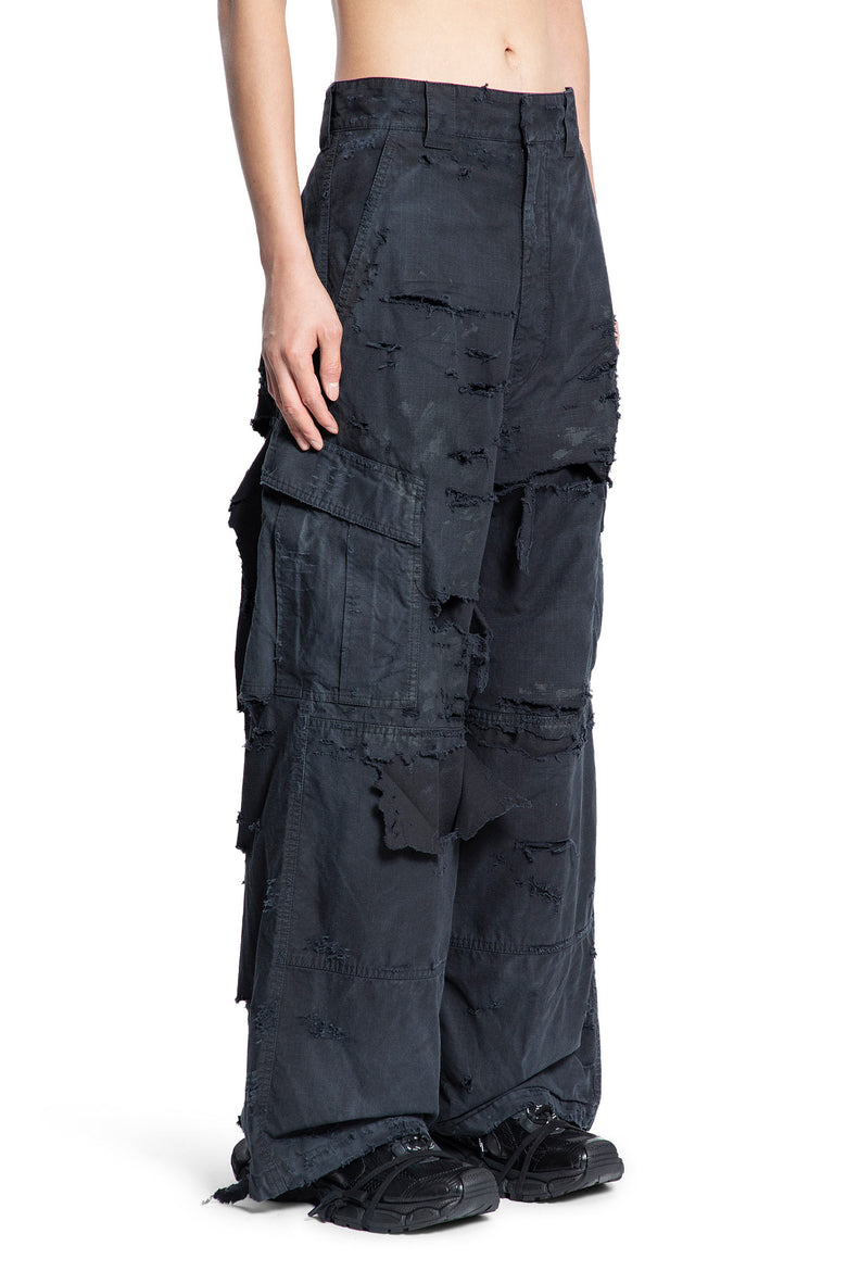 Distressed Large Cargo Pants