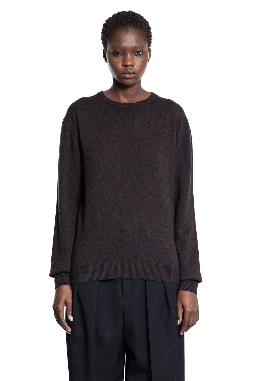 SAINT LAURENT WOMAN BROWN KNITWEAR