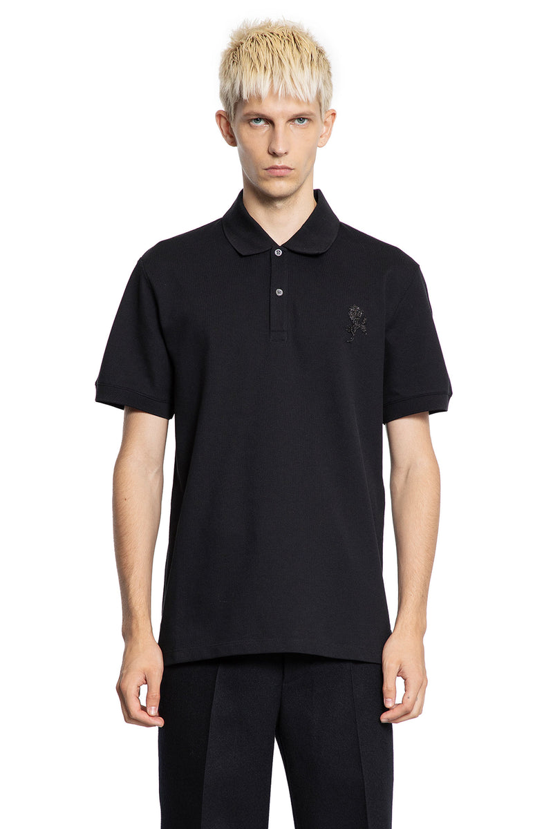 Rose Embroidery Piqué Polo Shirt - Antonioli.eu