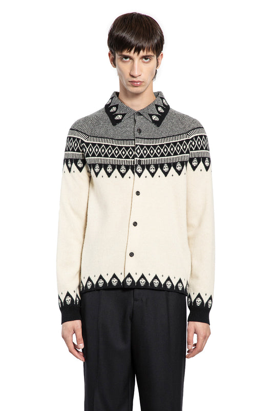 Fair Isle Polo Cardigan