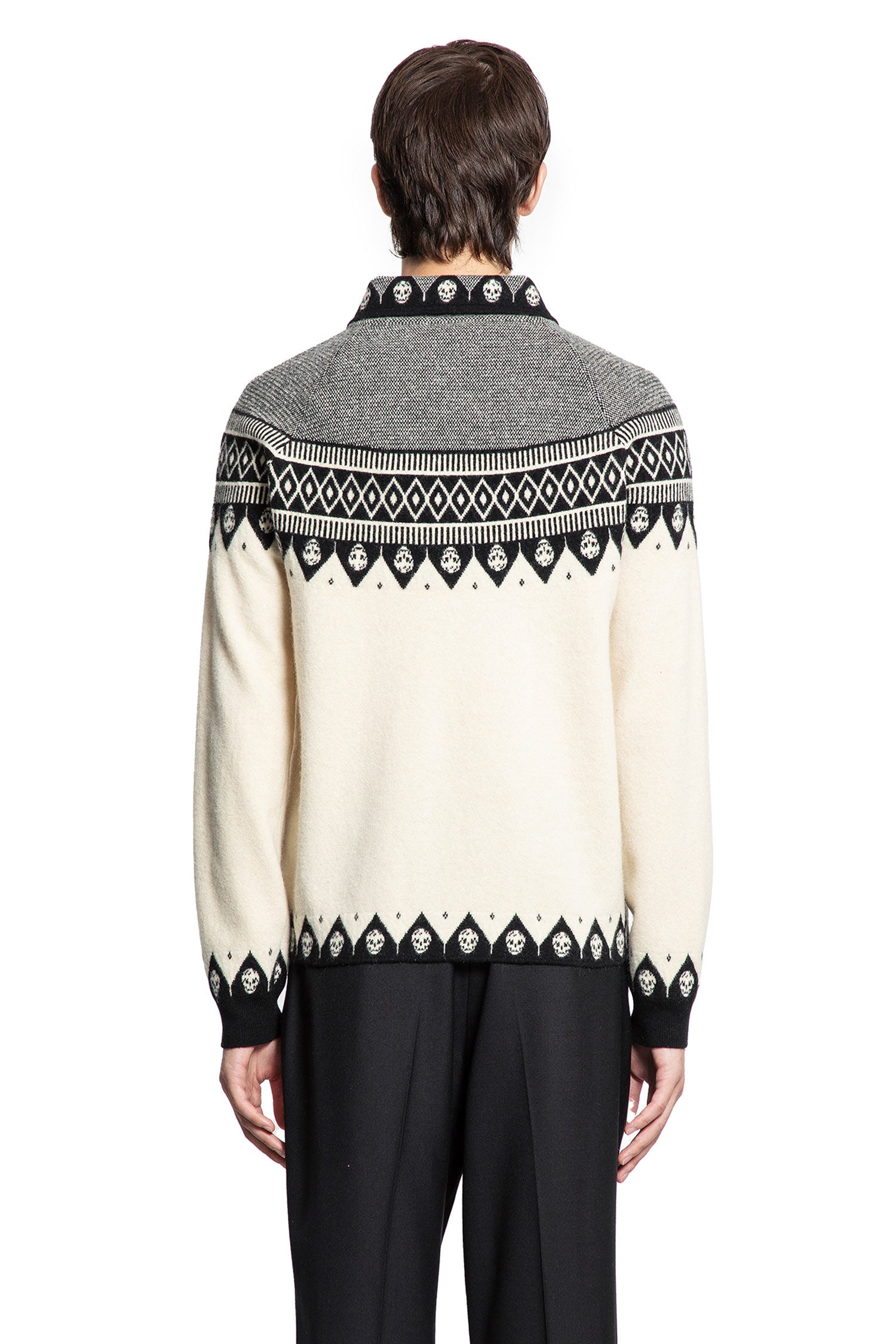 Fair Isle Polo Cardigan