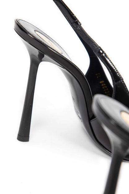 Vendome Slinback Pumps in Glazed Leather
