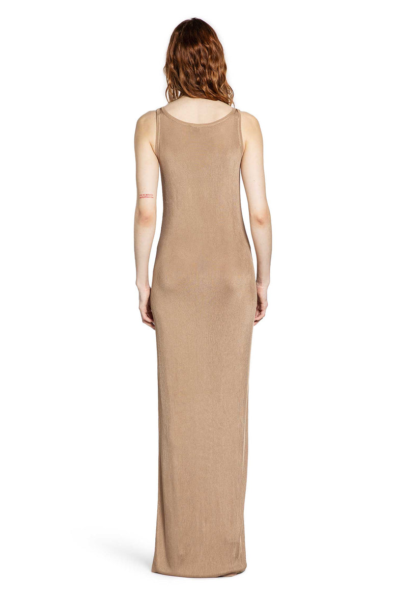 SAINT LAURENT Long Tank Dress in Rib Knit woman