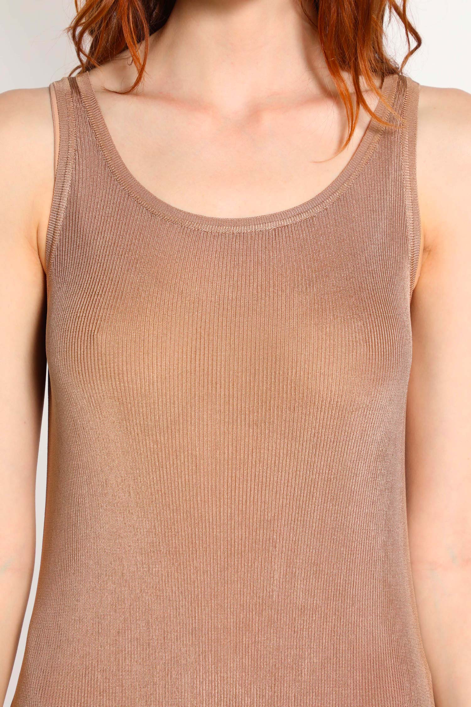 Long Tank Dress in Rib Knit