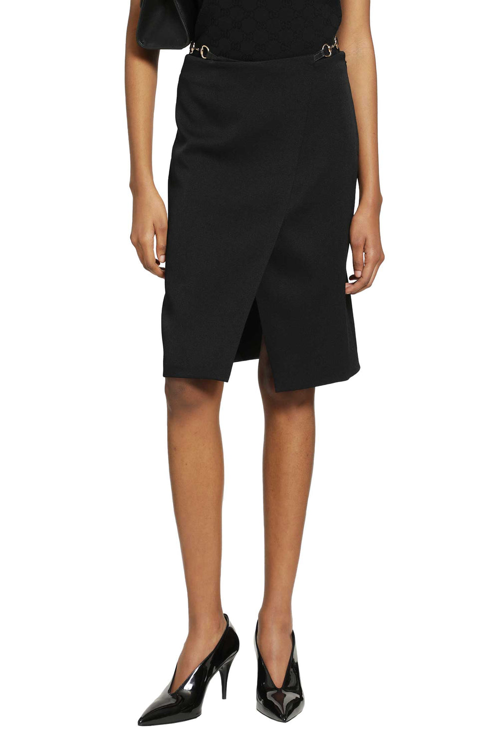 GUCCI Wool Drill Knee Lenght Skirt woman