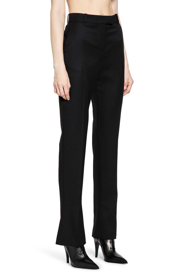 Flared Wool Tailored Trousers