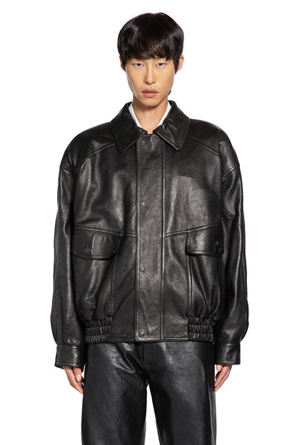 Bomber Jacket in Bubbled Lambskin