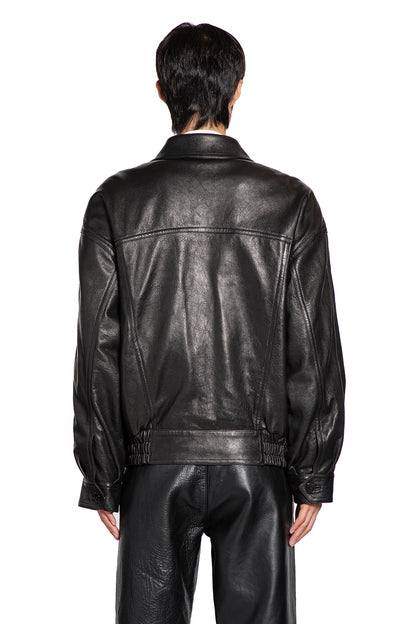 Bomber Jacket in Bubbled Lambskin