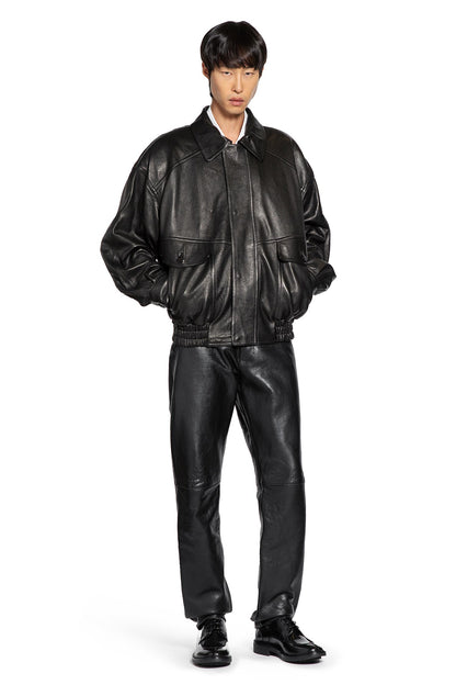 Bomber Jacket in Bubbled Lambskin