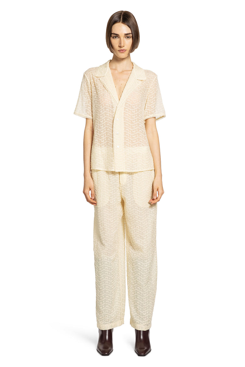 SAINT LAURENT WOMAN BEIGE JUMPSUITS