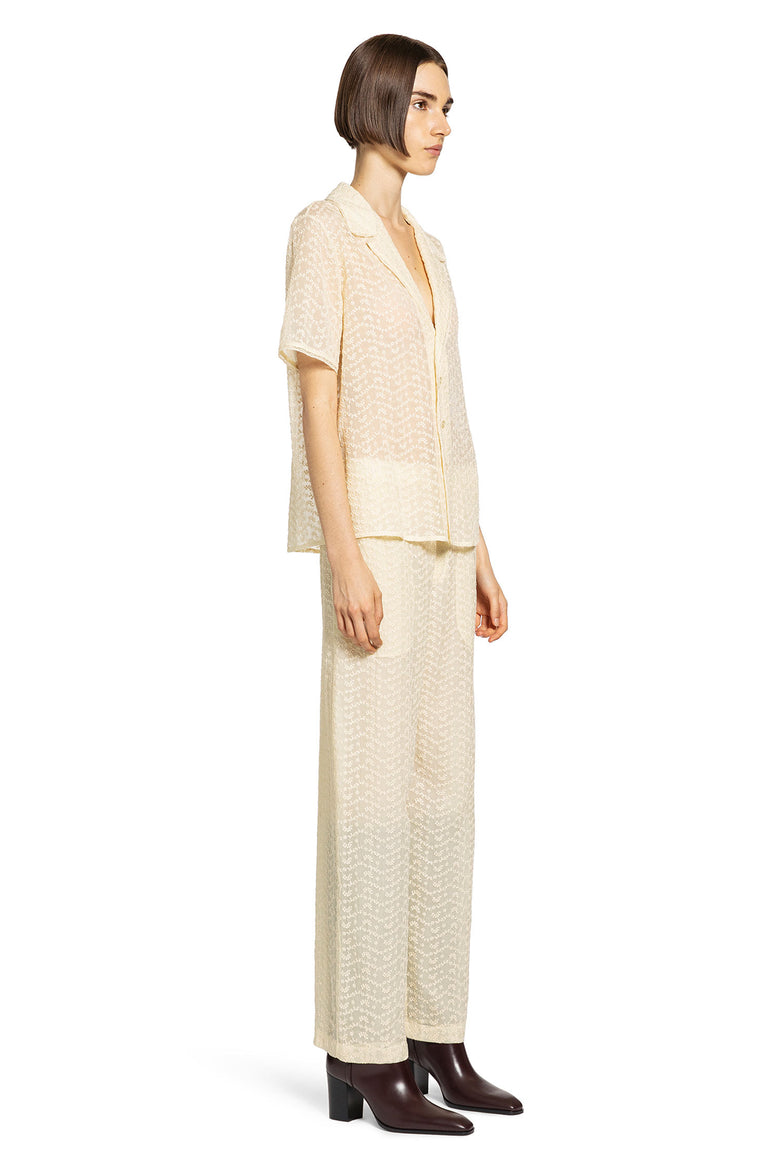 SAINT LAURENT WOMAN BEIGE JUMPSUITS