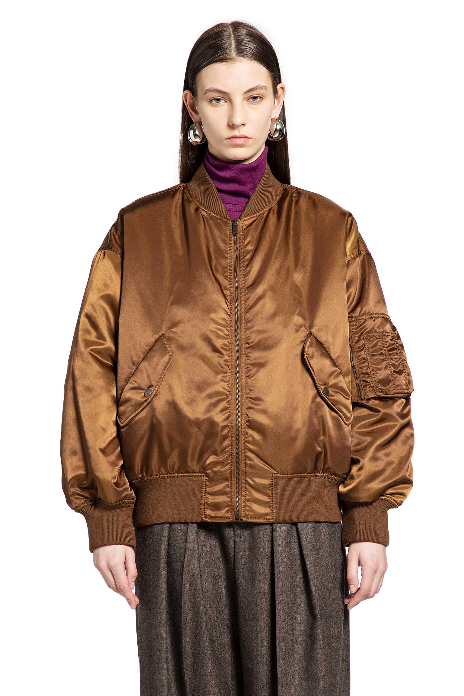 Bomber in Shiny Nylon