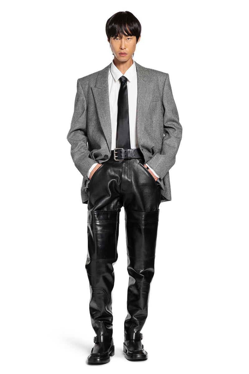 Belted Pants in Grained Leather - Antonioli.eu