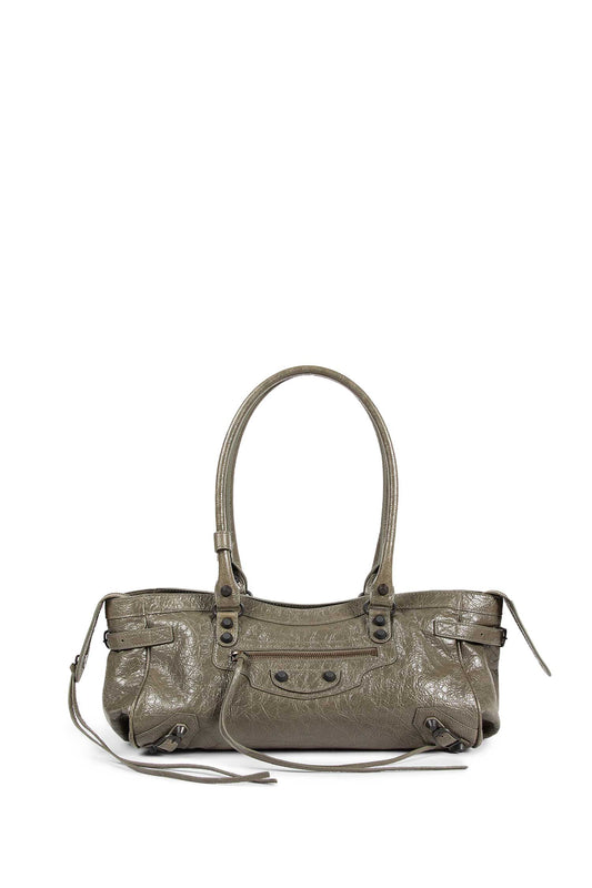 BALENCIAGA WOMAN GREEN SHOULDER BAGS