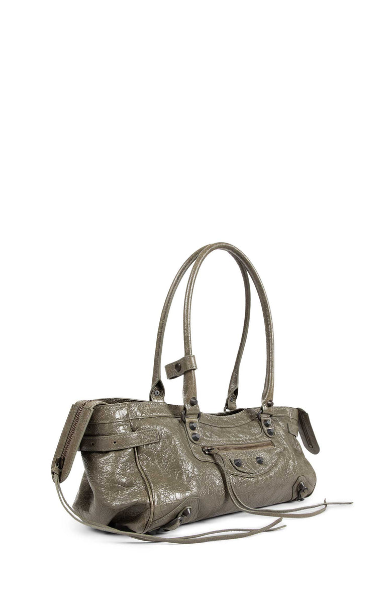 BALENCIAGA WOMAN GREEN SHOULDER BAGS