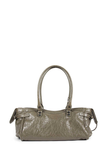 BALENCIAGA WOMAN GREEN SHOULDER BAGS