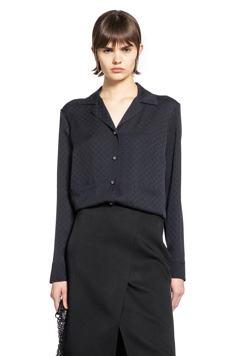 GUCCI Silk Jacquard Shirt woman