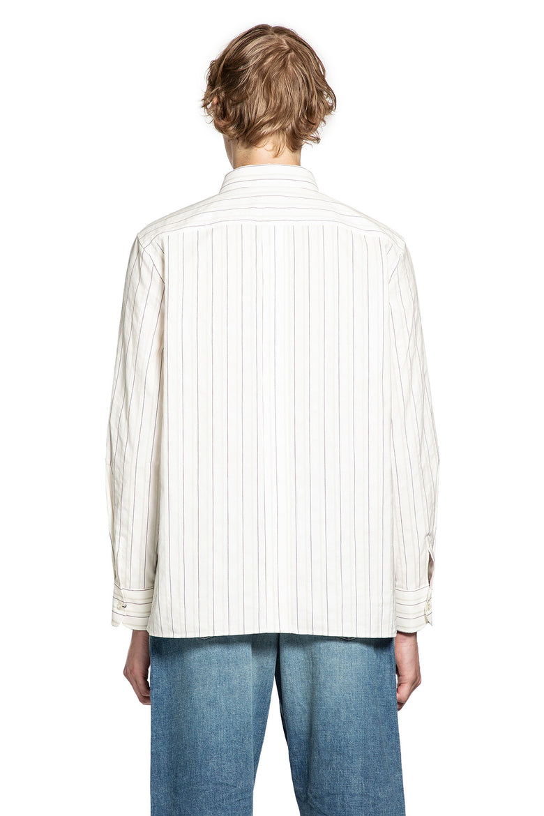 SAINT LAURENT Cassandre Striped Shirt man
