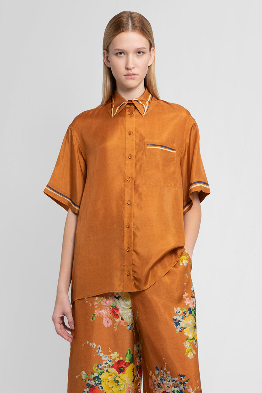 ZIMMERMANN WOMAN ORANGE SHIRTS