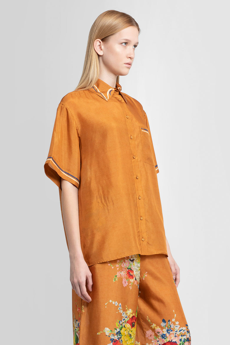 ZIMMERMANN WOMAN ORANGE SHIRTS